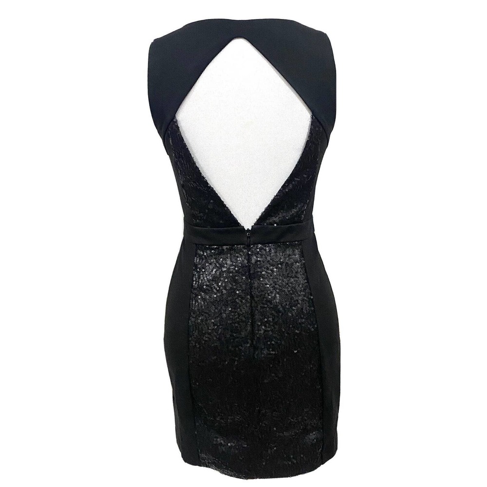 Bcbgeneration Dress Black Sequins Sleeveless Fitt… - image 5